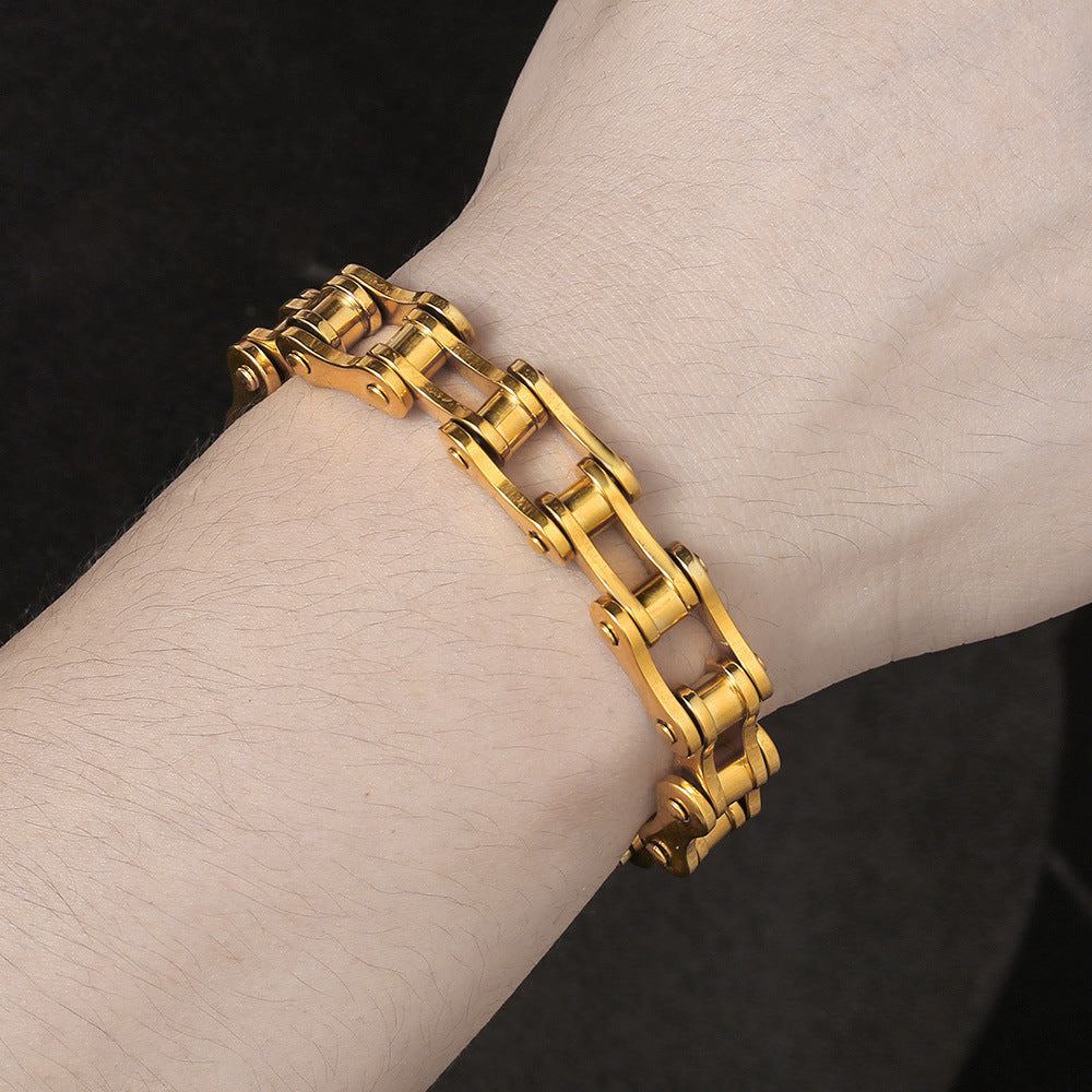 Bike Stainless Steel Chain Bracelet