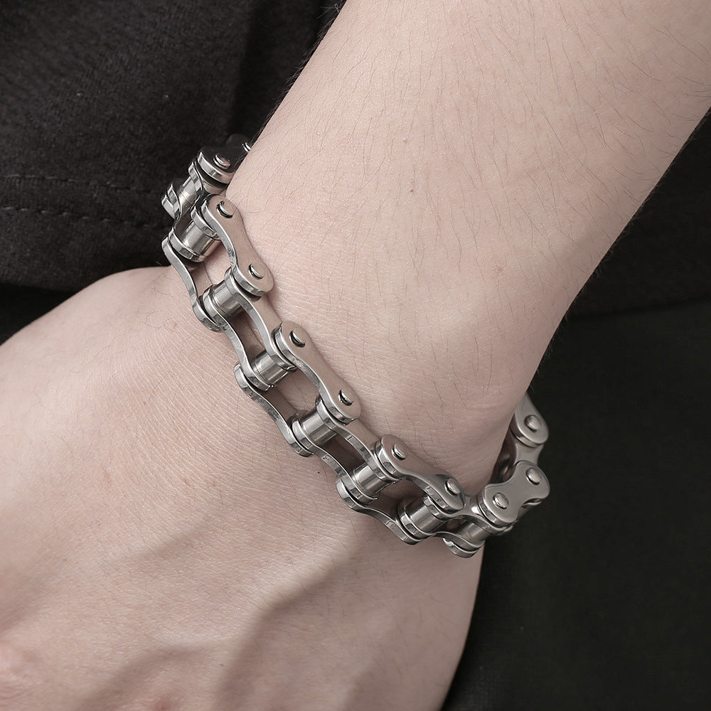Bike Stainless Steel Chain Bracelet