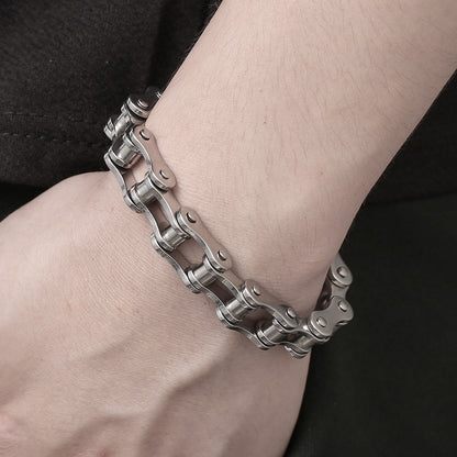 Bike Stainless Steel Chain Bracelet