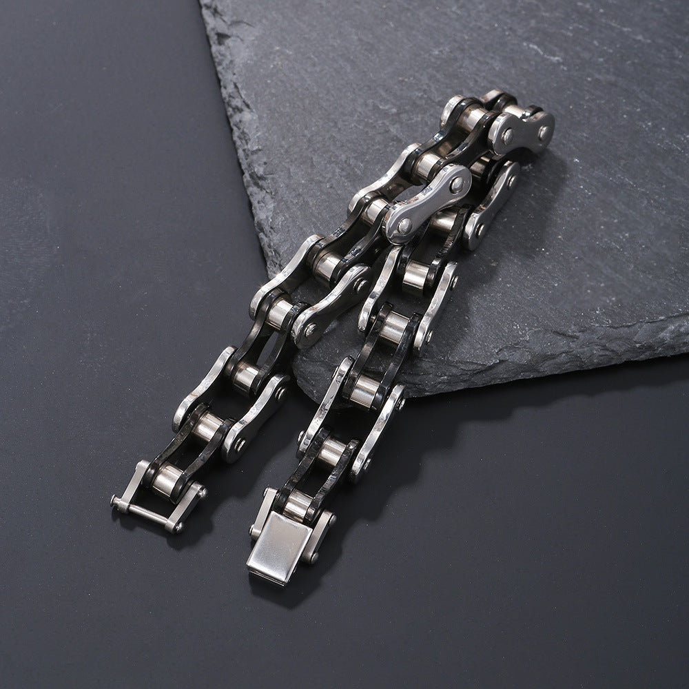 Bike Stainless Steel Chain Bracelet